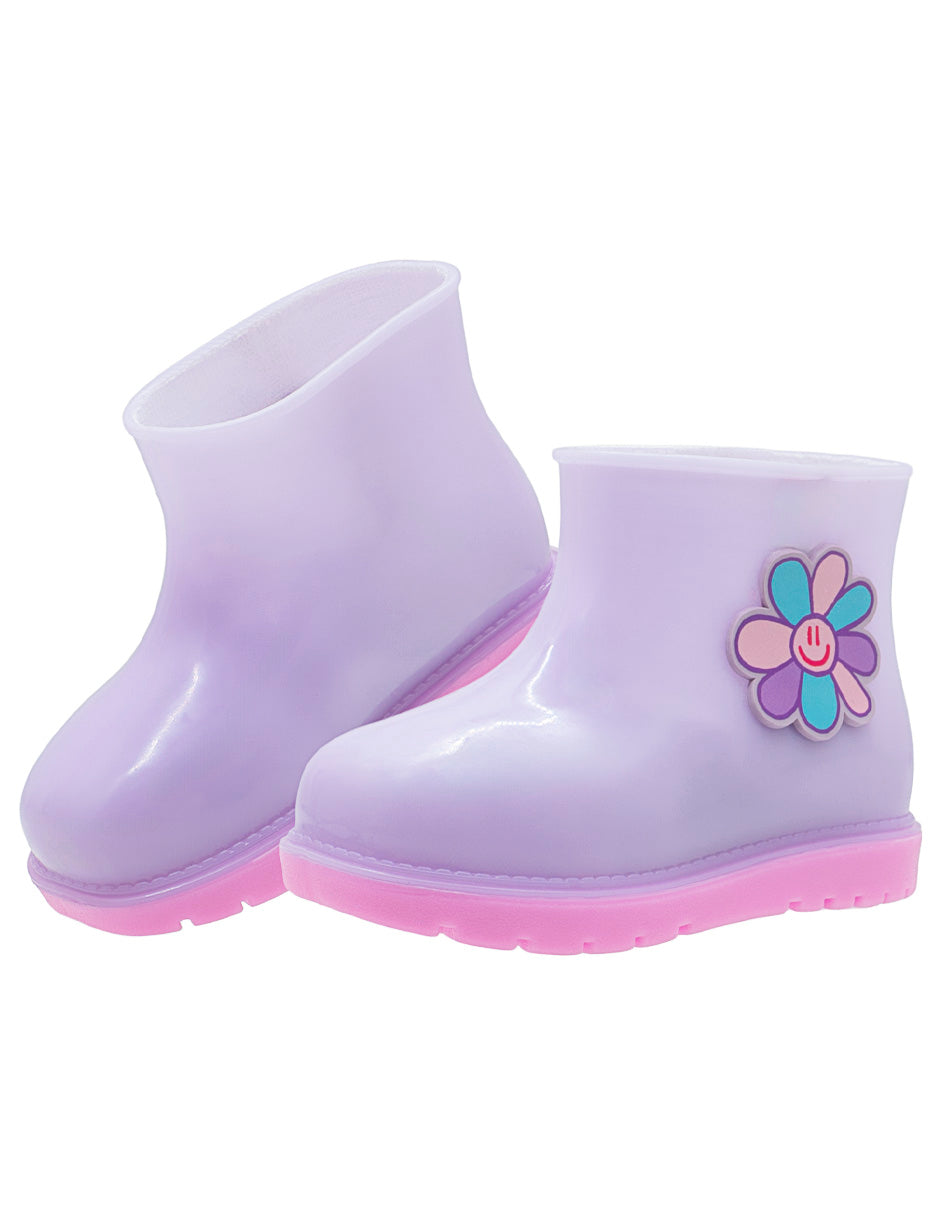Bota Hule Para Niña Bubble Gummers Lila Rosa
