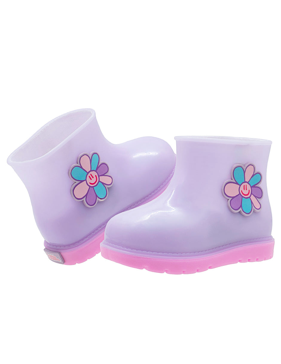 Bota Hule Para Niña Bubble Gummers Lila Rosa