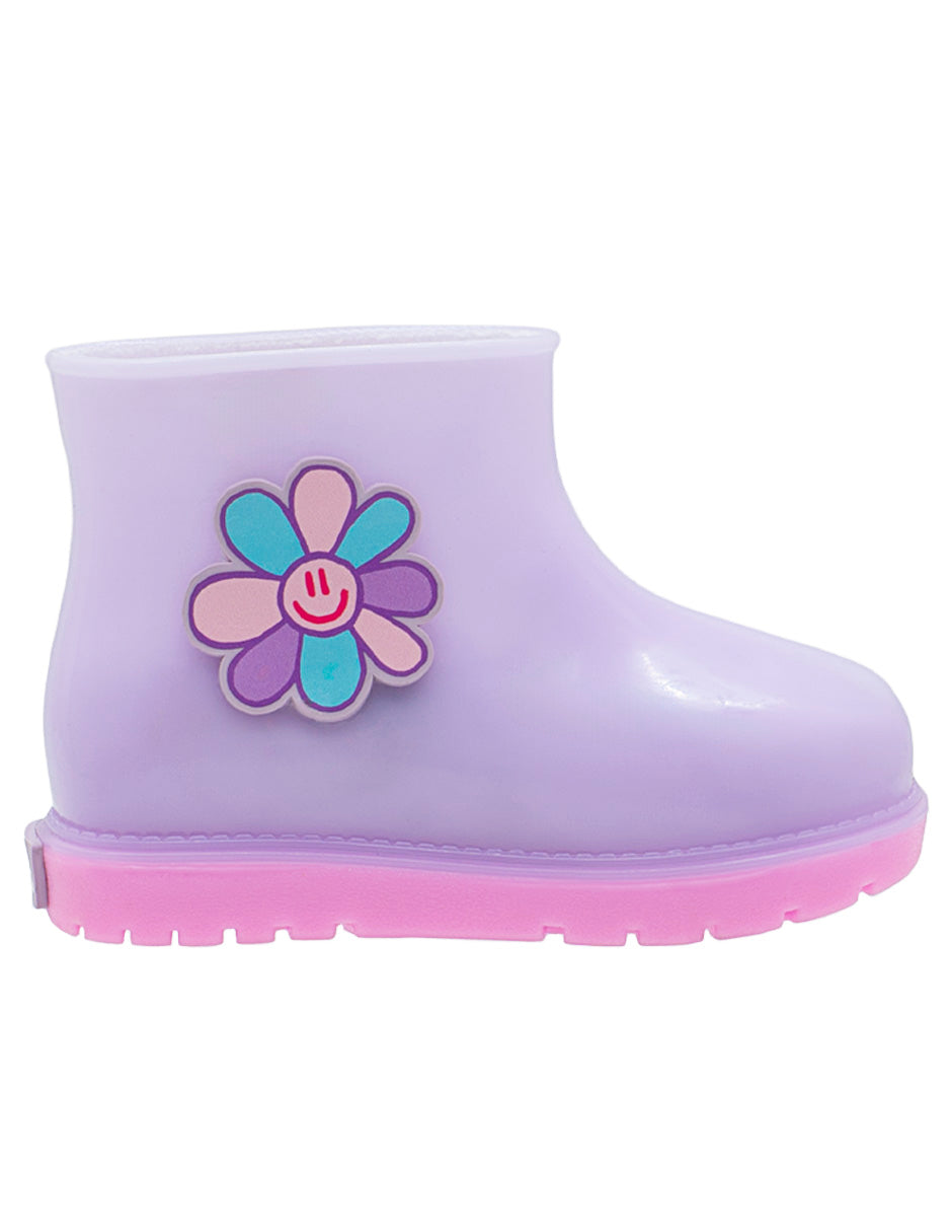 Bota Hule Para Niña Bubble Gummers Lila Rosa