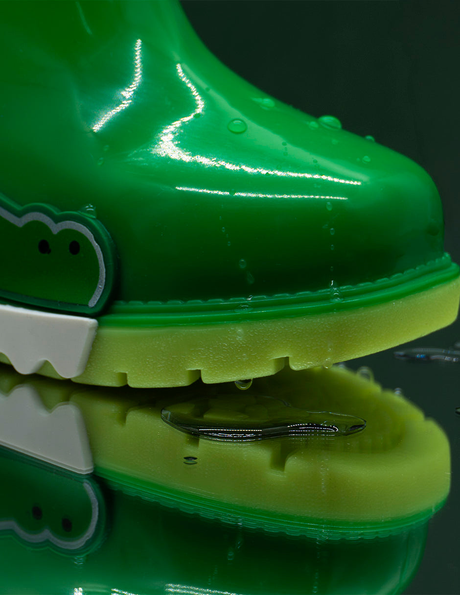 Bota Hule Para Niño Bubble Gummers Verde Lima