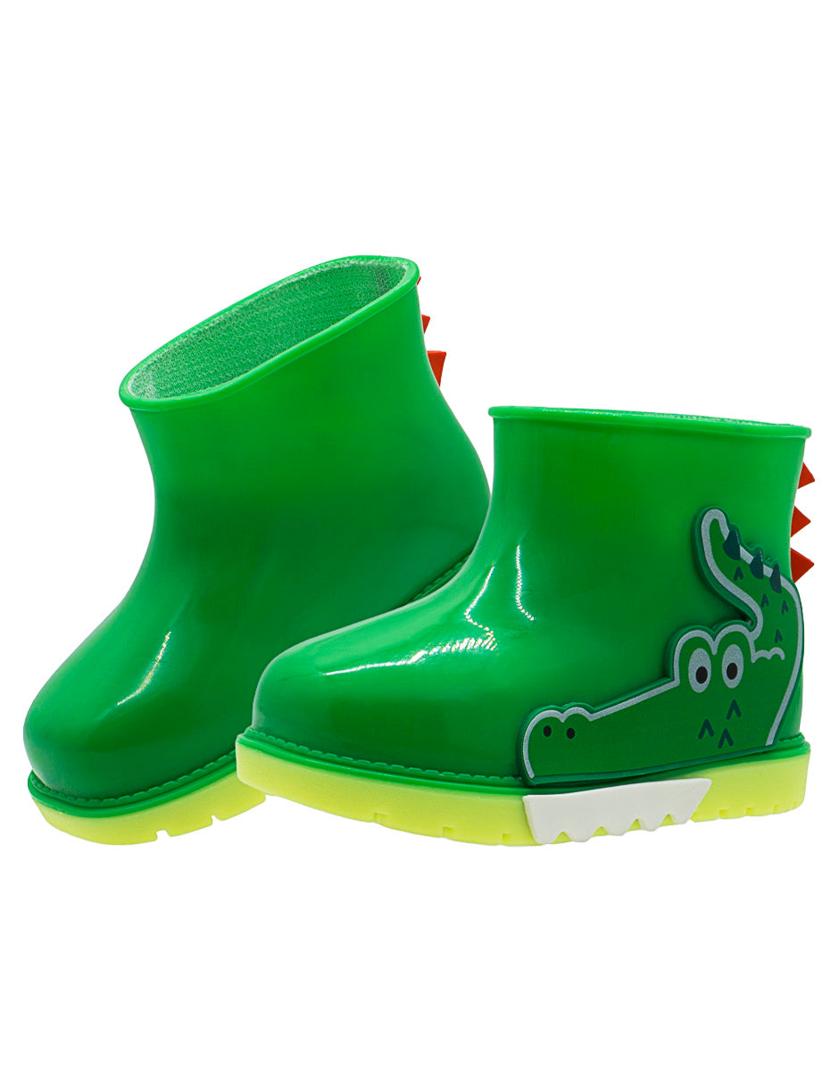 Bota Hule Para Niño Bubble Gummers Verde Lima