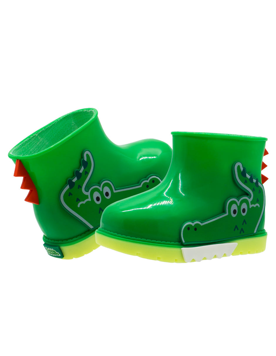 Bota Hule Para Niño Bubble Gummers Verde Lima