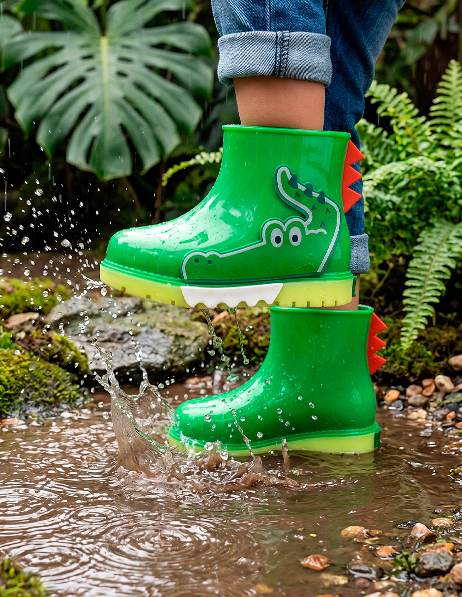 Bota Hule Para Niño Bubble Gummers Verde Lima