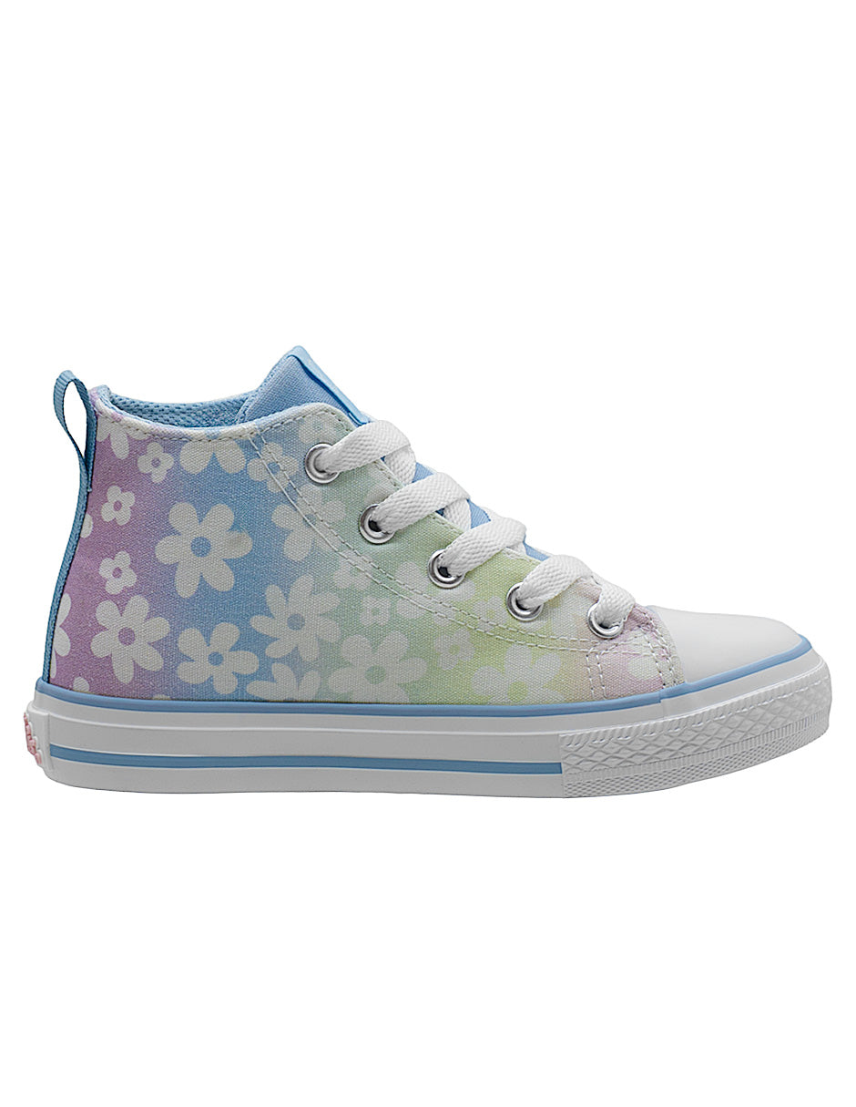 Tenis Botita Niña Celeste Bubble Gummers