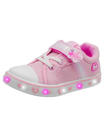 Tenis Choclo LED Estrella Rosa Niña Bubble Gummers®
