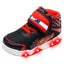 Tenis Bota Luces Para Niño Bubble Gummers Negro Rojo