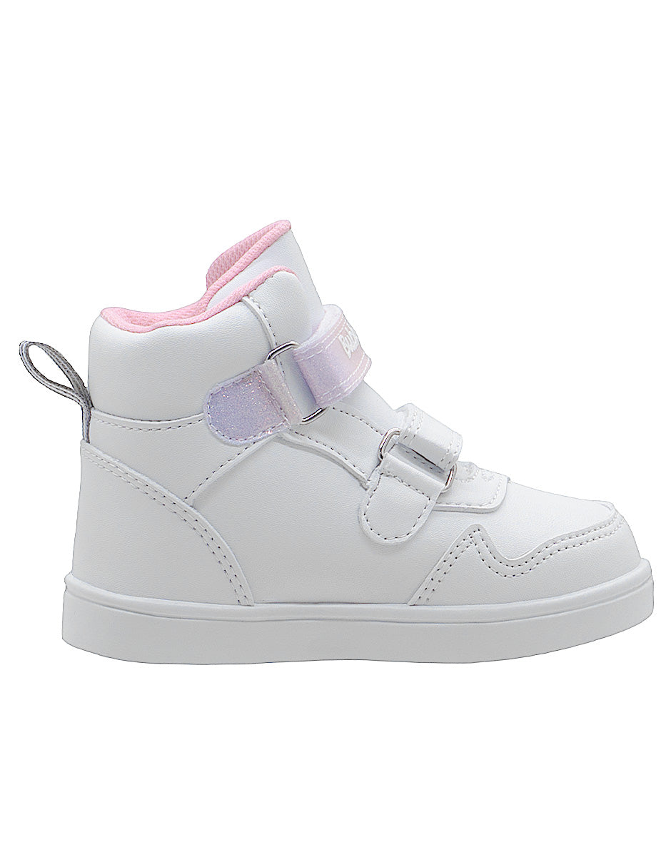 Tenis Tipo Botita Blanco Niña Bubblegummers Disney Stitch