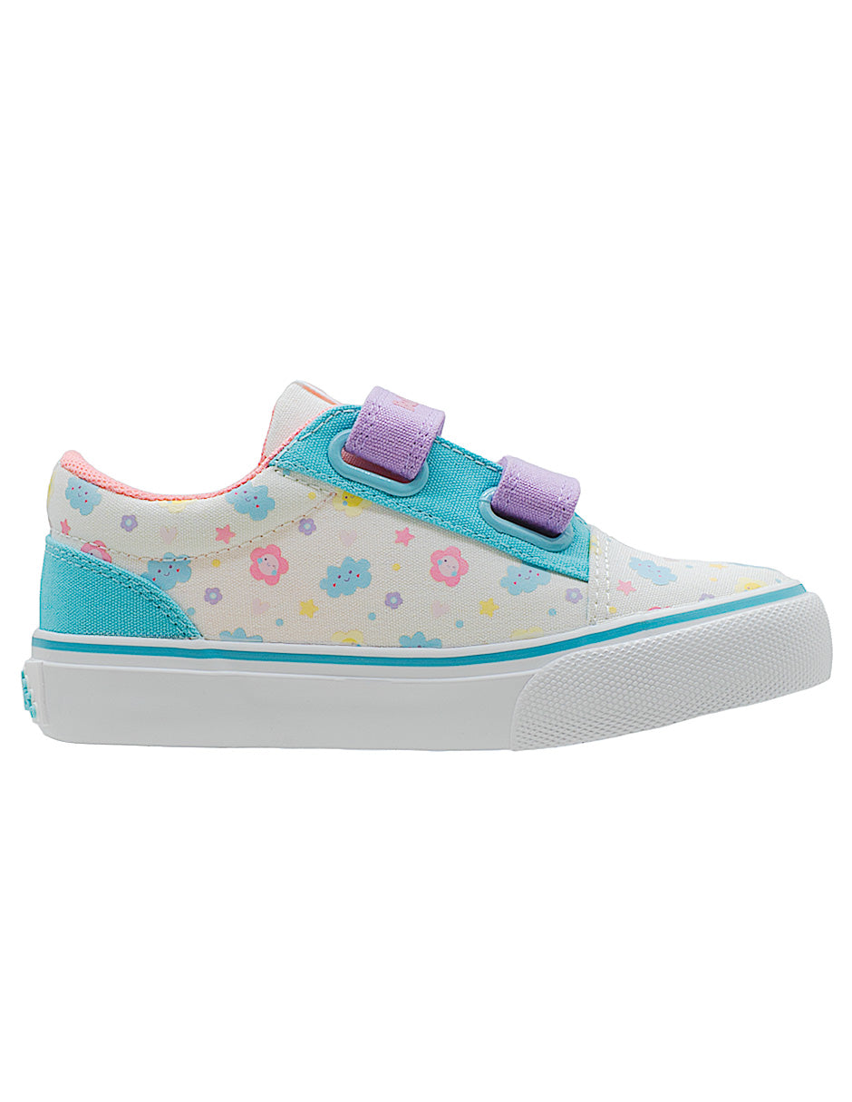 Tenis Choclo Blanco Nubes Niña Bubble Gummers.