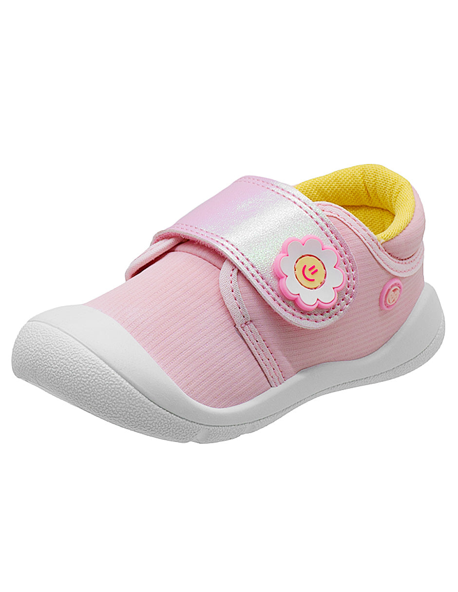 Tenis Rosa Amarillo Flor Niña Bubble Gummers.
