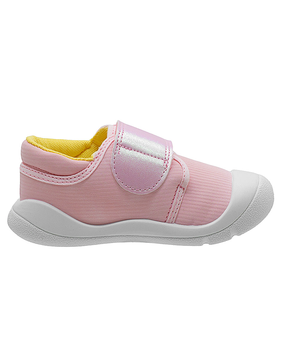 Tenis Rosa Amarillo Flor Niña Bubble Gummers.
