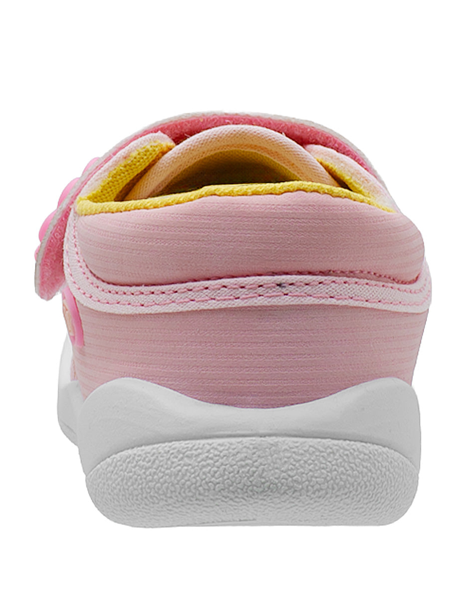 Tenis Rosa Amarillo Flor Niña Bubble Gummers.