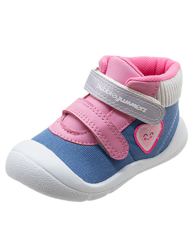 Tenis Niña Mezclilla Rosa Corazon Bubble Gummers