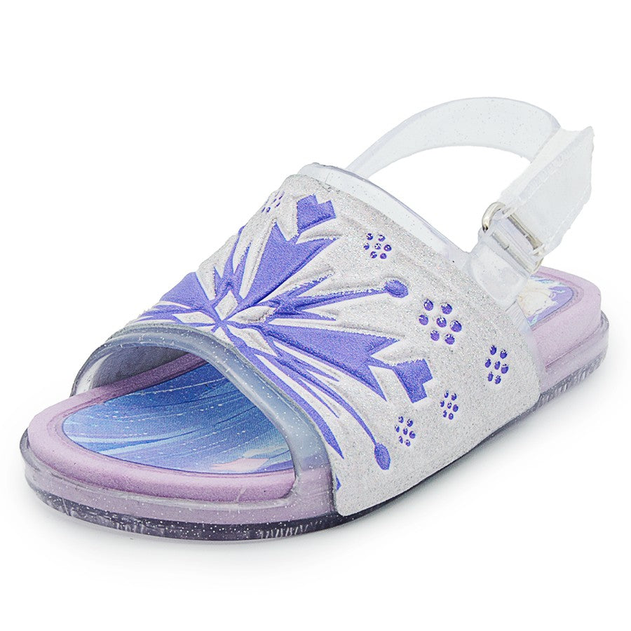 Sandalia Cristal Lila Glitter Niña Frozen Disney Bubble Gummers.