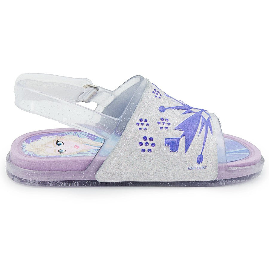 Sandalia Cristal Lila Glitter Niña Frozen Disney Bubble Gummers.