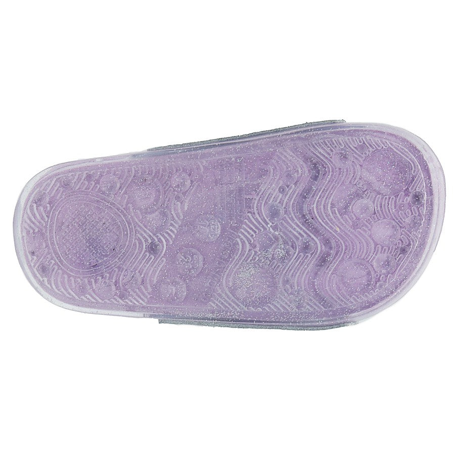 Sandalia Cristal Lila Glitter Niña Frozen Disney Bubble Gummers.