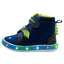 Tenis Tipo Bota LED Dinosaurio Azul Niño Bubble Gummers.