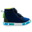 Tenis Tipo Bota LED Dinosaurio Azul Niño Bubble Gummers.