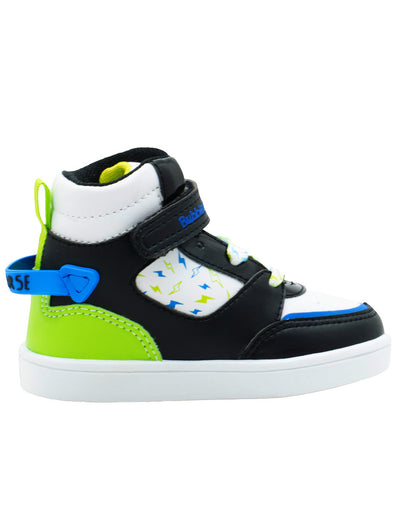 Tenis Bota Para Niño Bubble Gummers Negro Verde