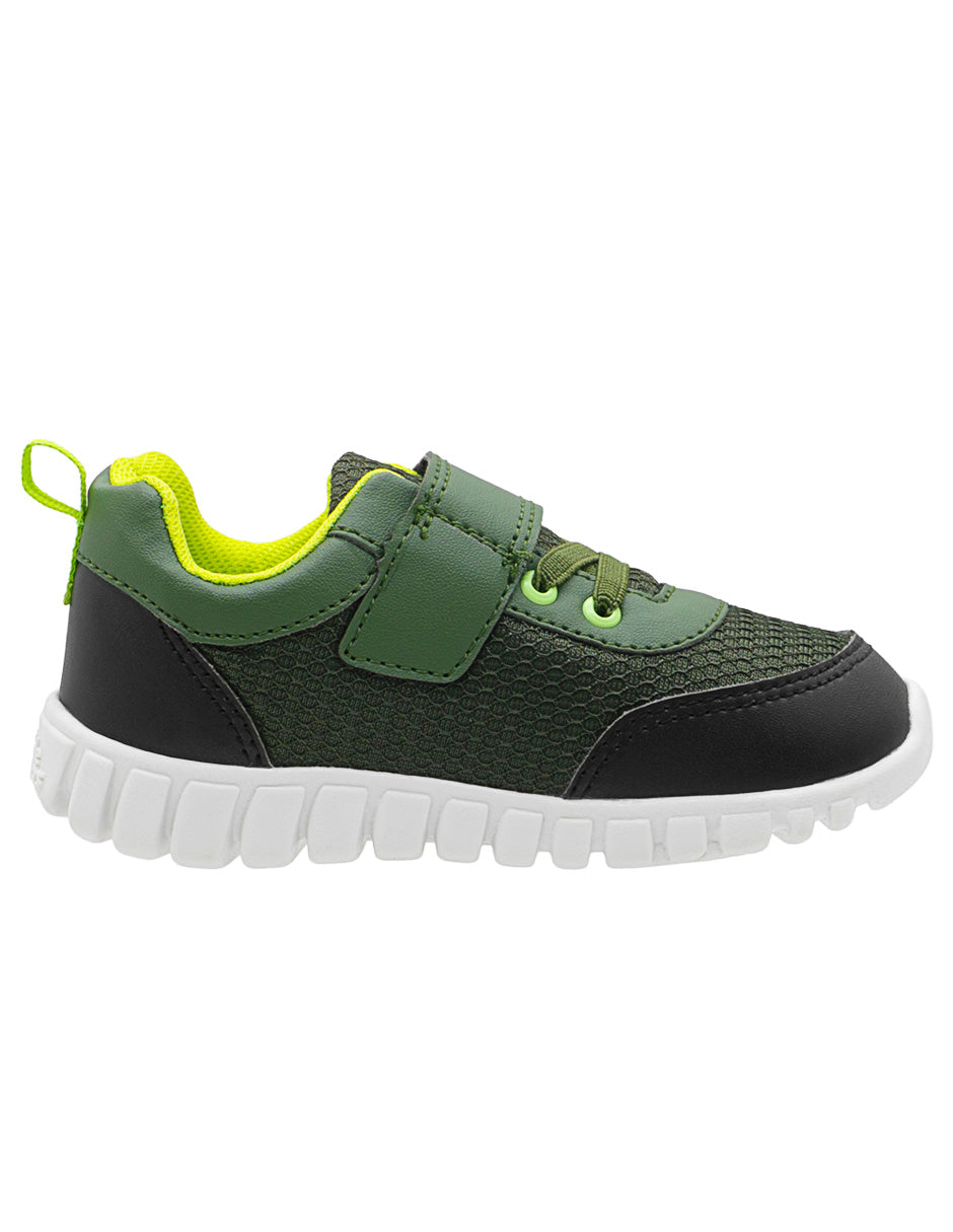Tenis Para Niño Bubble Gummers Verde Negro
