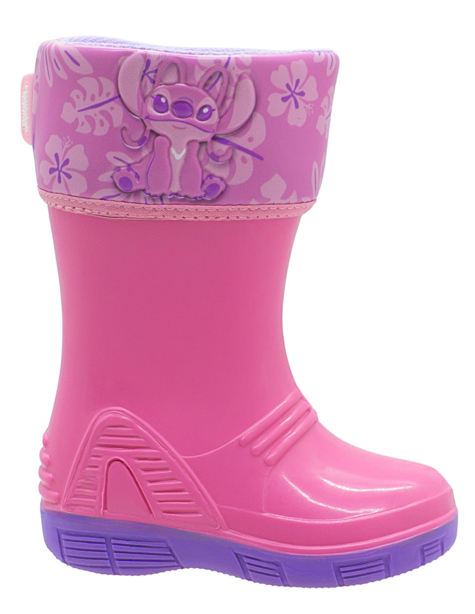 Bota Hule Para Niña Bubble Gummers Rosa Lila