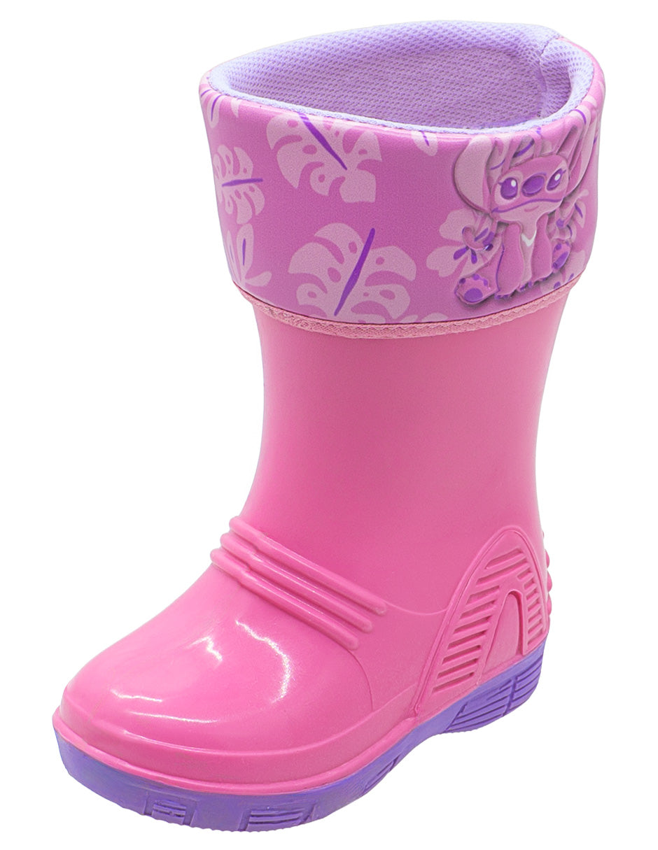 Bota Hule Para Niña Bubble Gummers Rosa Lila