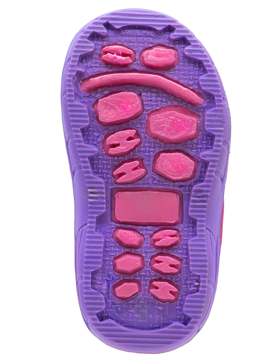 Bota Hule Para Niña Bubble Gummers Rosa Lila