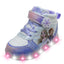Tenis Blanco Lila Tipo Bota luces LED Niña Bubble Gummers Disney Frozen
