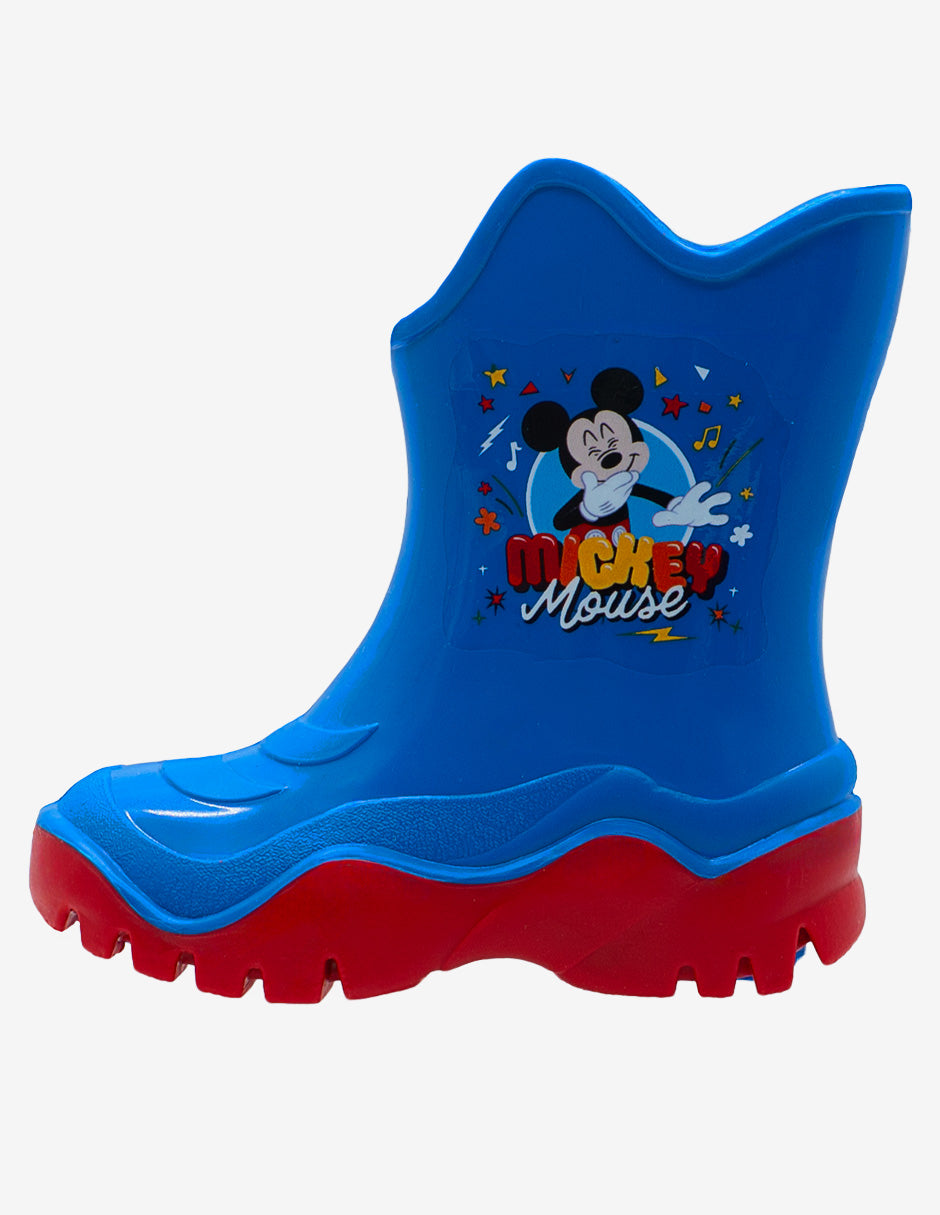 Bota de Lluvia Azul Niño Bubble Gumers Mickey Mouse