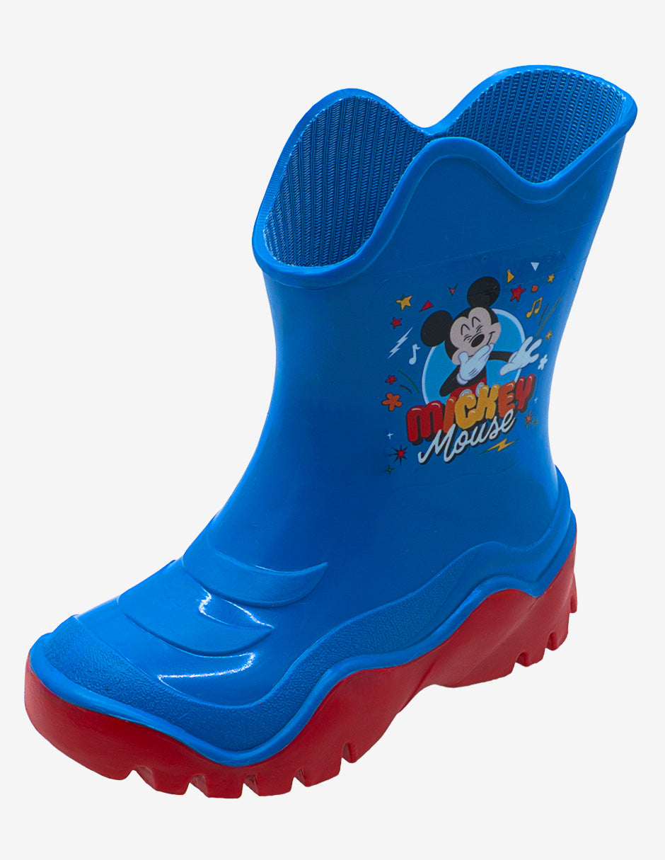 Bota de Lluvia Azul Niño Bubble Gumers Mickey Mouse