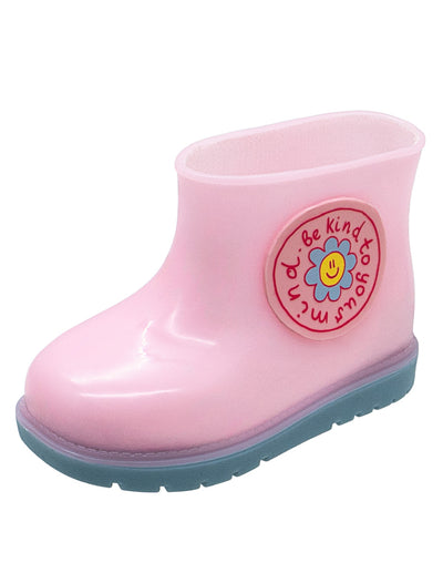 Bota Hule Para Niña Bubble Gummers Rosa Celeste