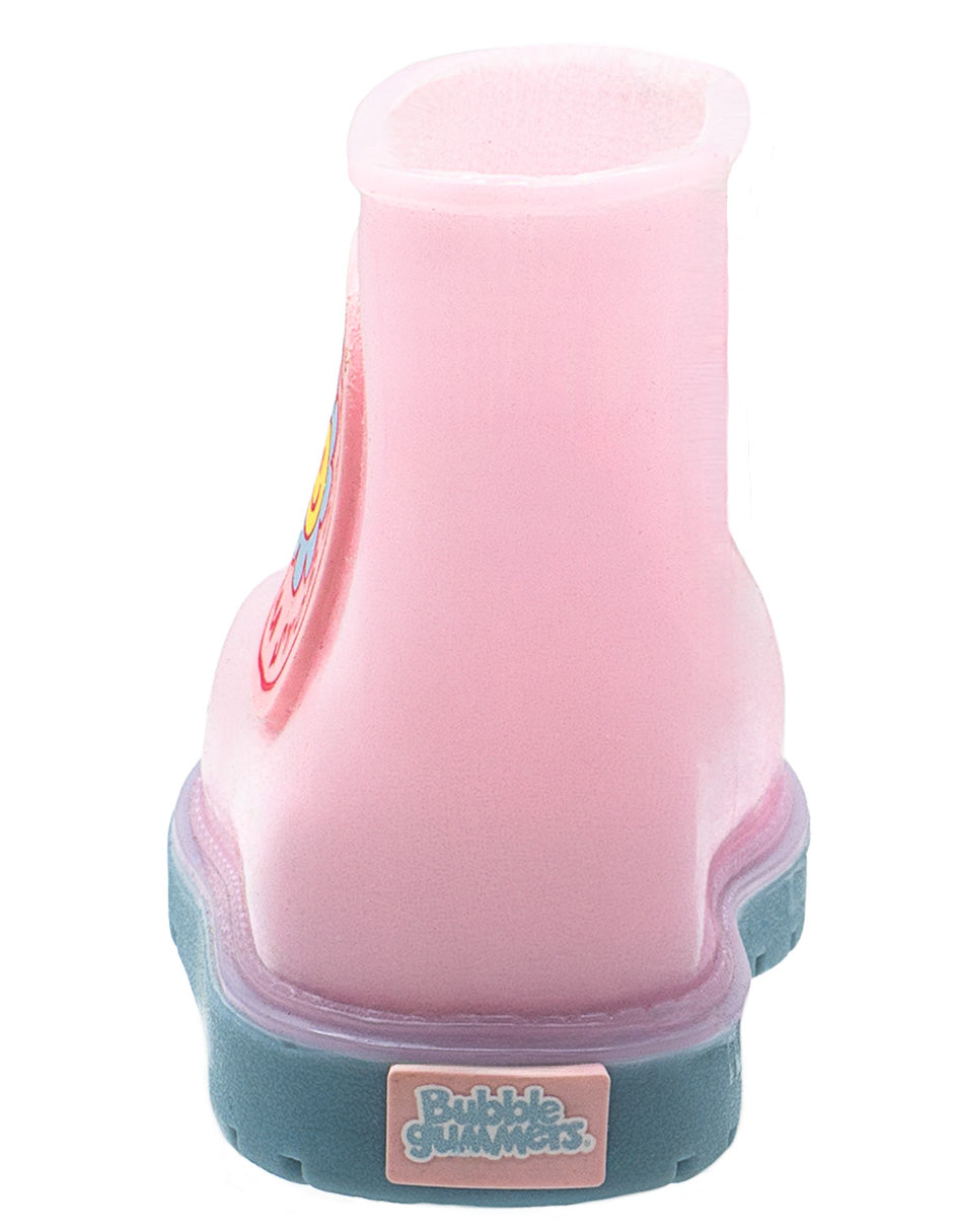 Bota Hule Para Niña Bubble Gummers Rosa Celeste