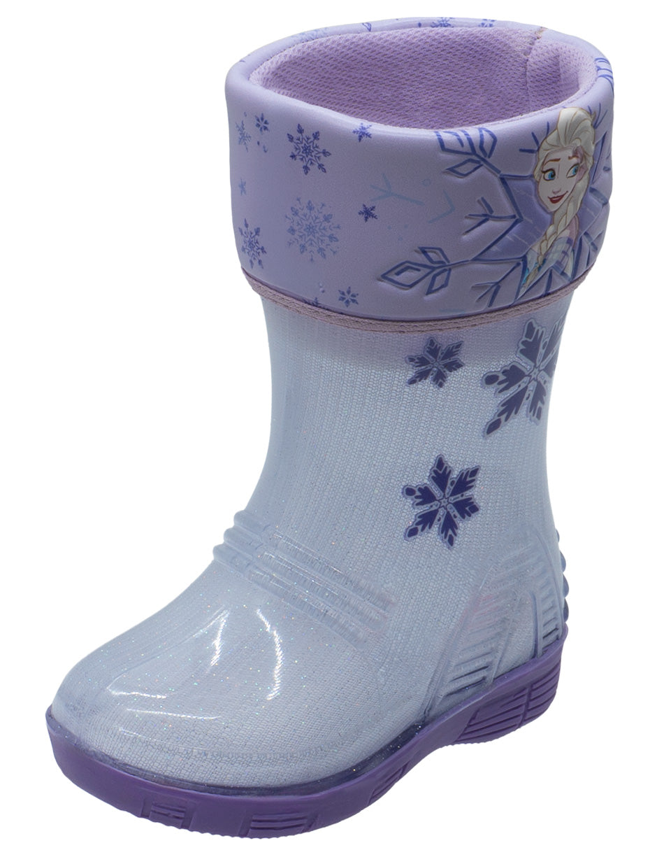 Bota Lluvia Niña Cristal Lila Bubble Gummers Frozen Elsa Diney