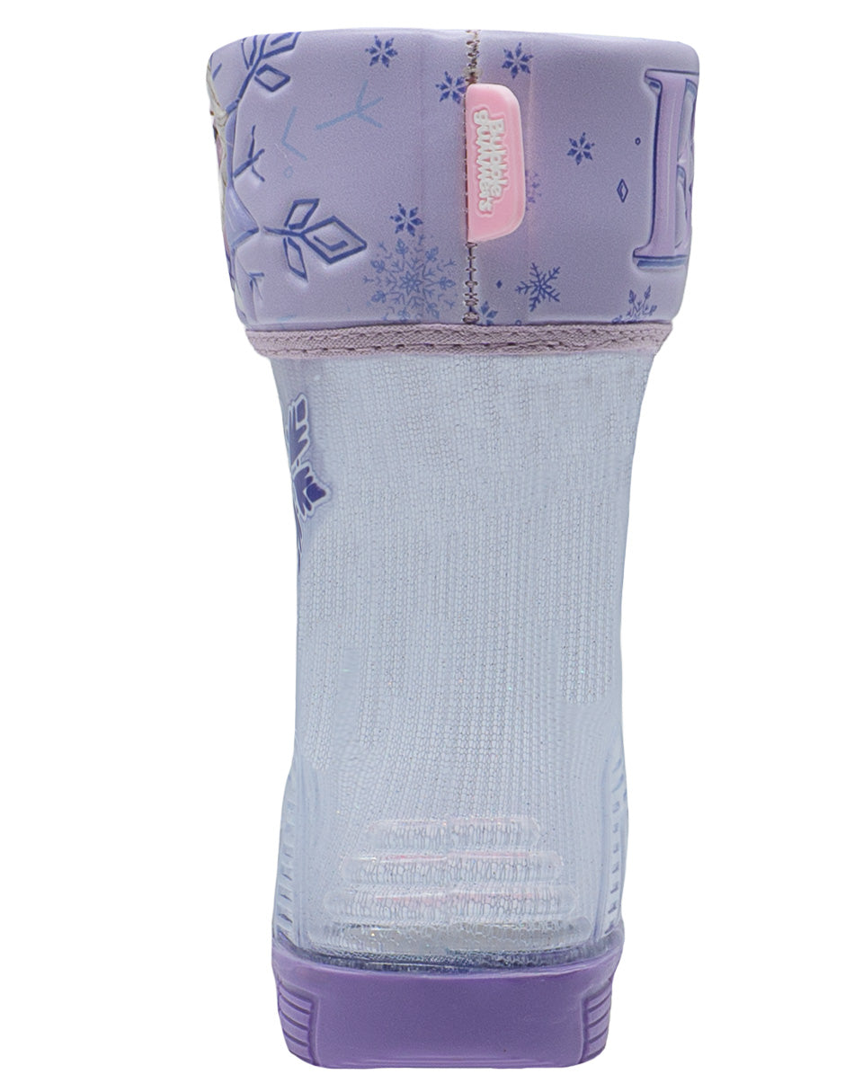 Bota Lluvia Niña Cristal Lila Bubble Gummers Frozen Elsa Diney