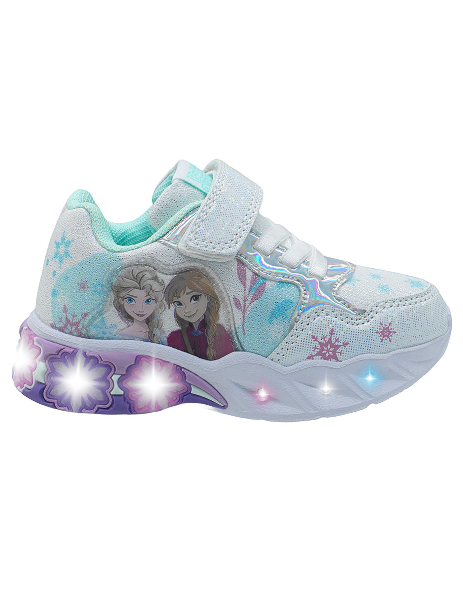 Tenis Luces Para Niña Bubble Gummers Menta Lila