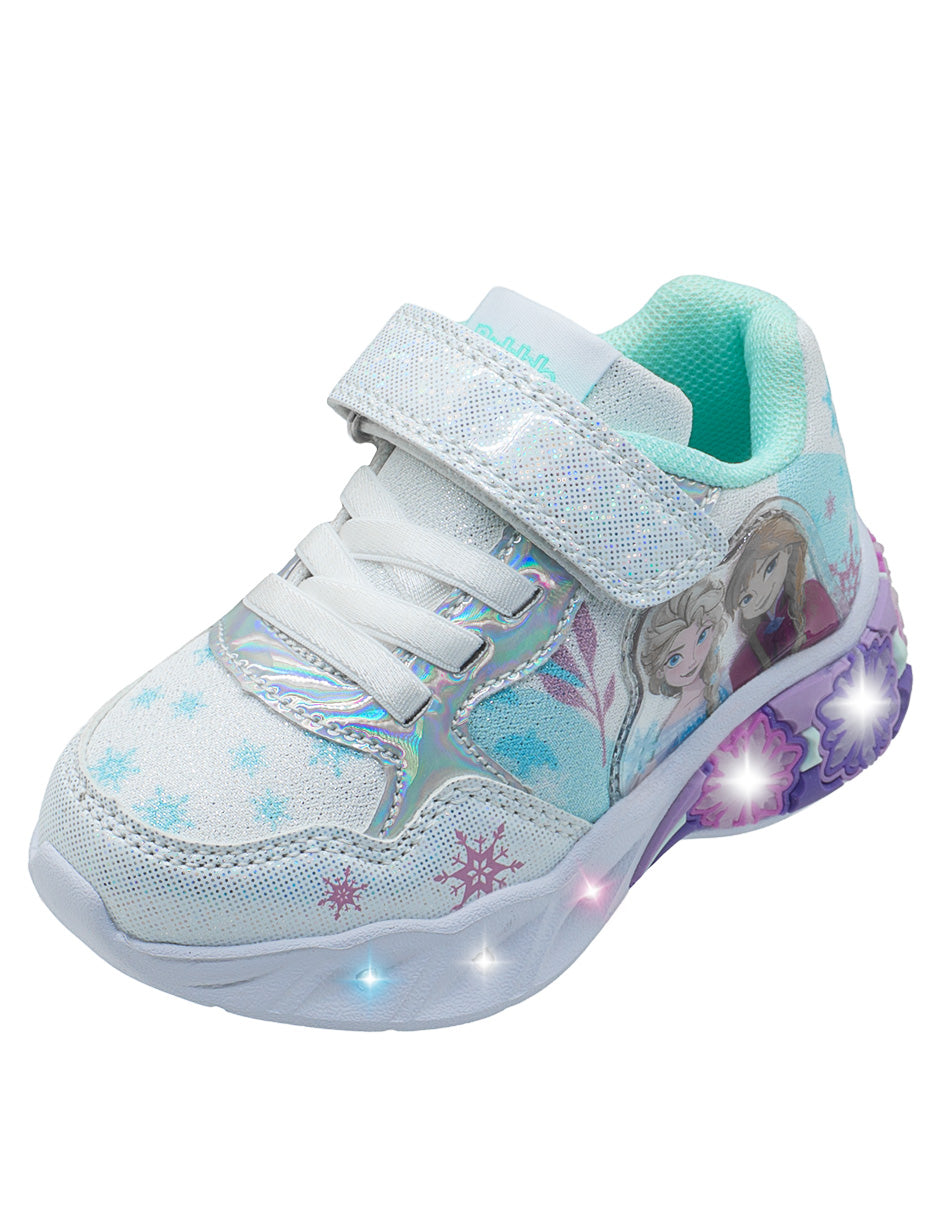 Tenis Luces Para Niña Bubble Gummers Menta Lila