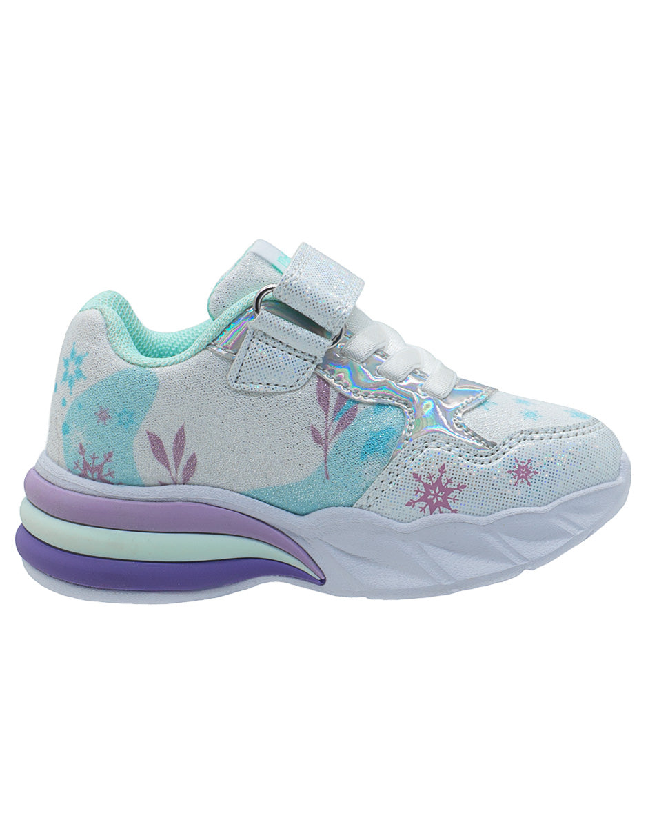 Tenis Luces Para Niña Bubble Gummers Menta Lila