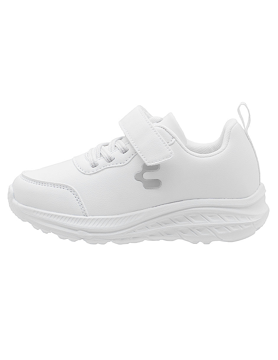 Tenis Escolar Choclo Blanco Niño Charly