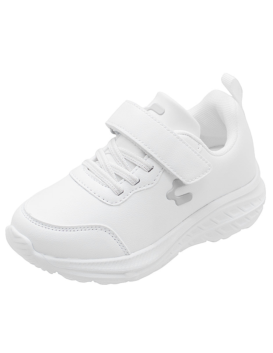 Tenis Escolar Choclo Blanco Niño Charly