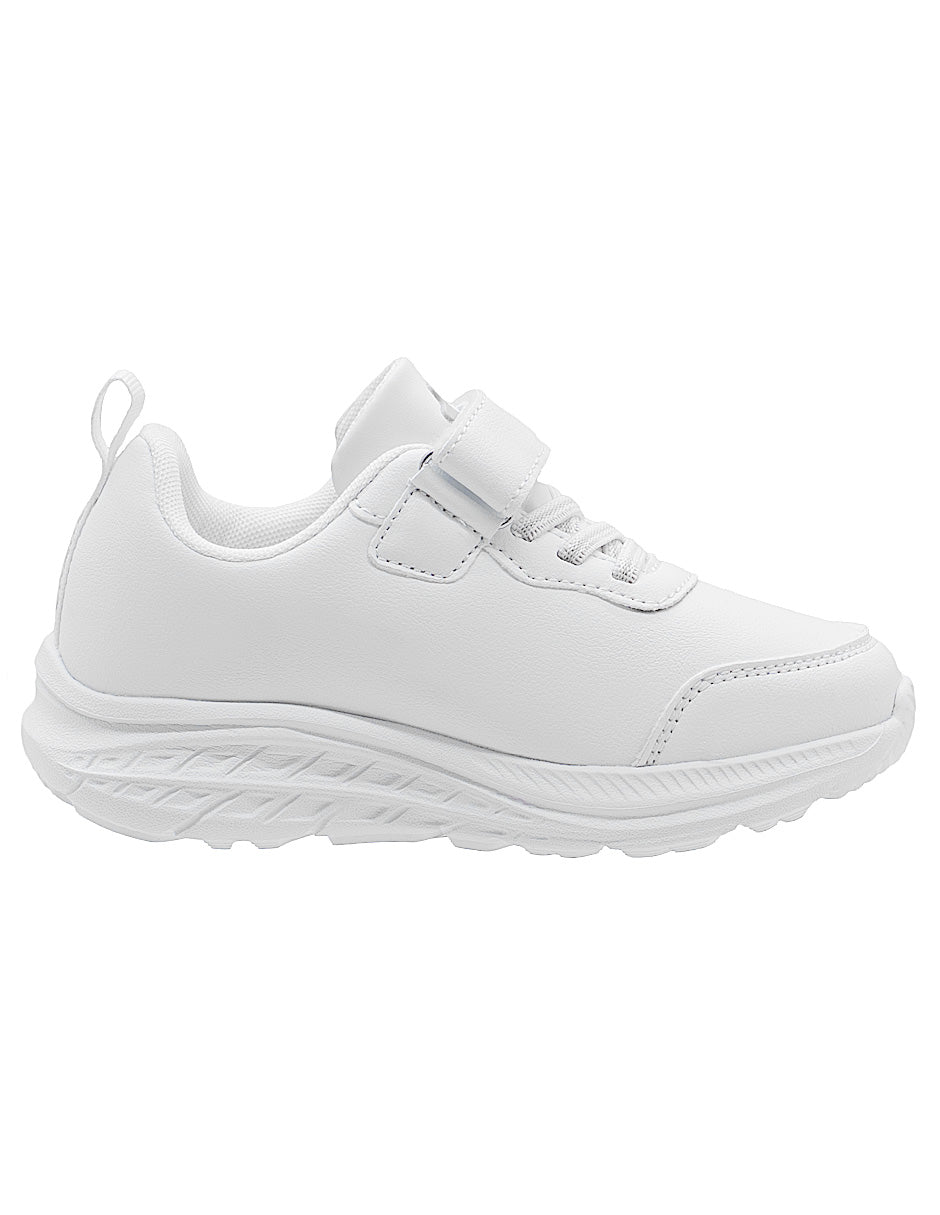 Tenis Escolar Choclo Blanco Niño Charly