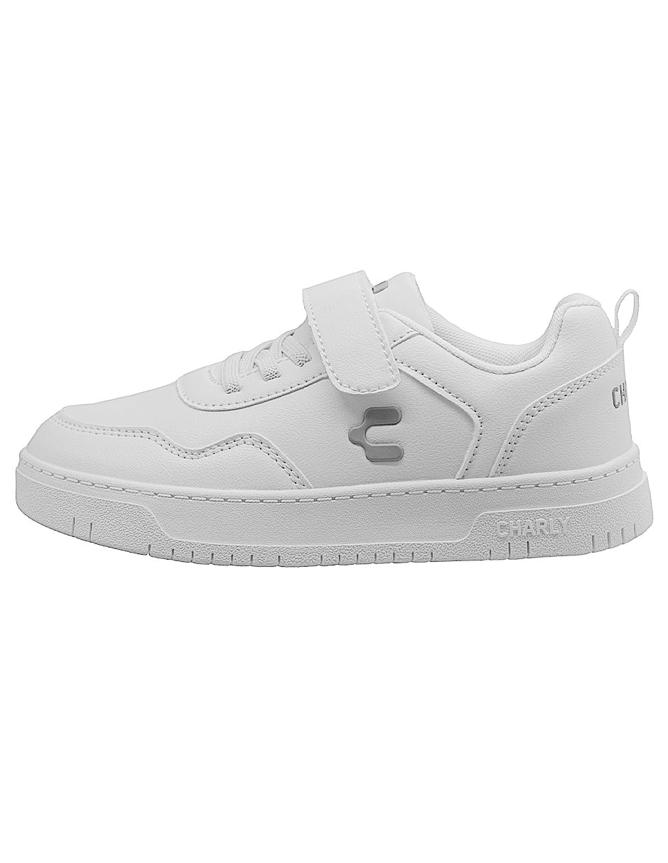 Tenis Escolar Blanco Choclo Niño Charly