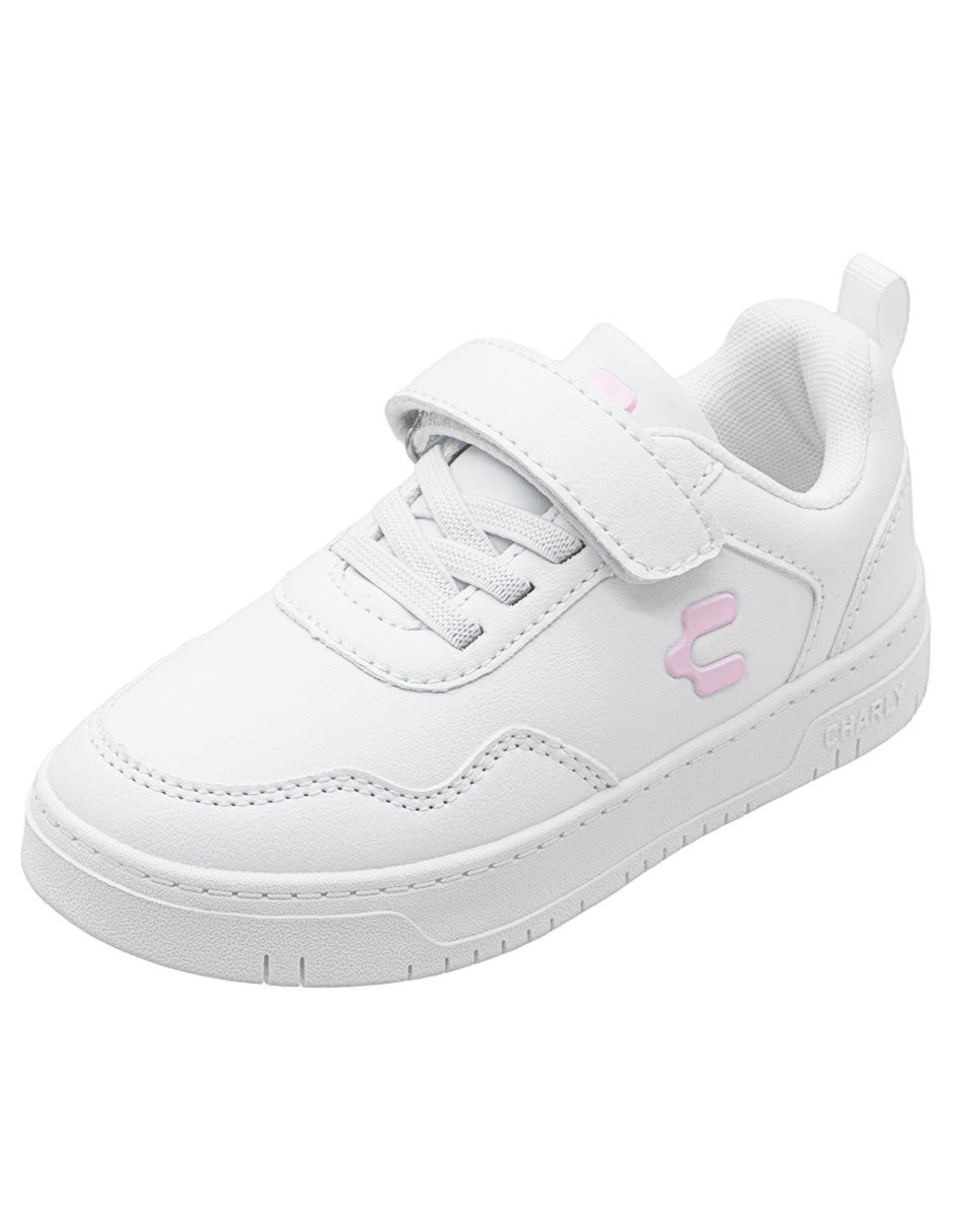 Tenis Escolar Choclo Blanco Niña Charly