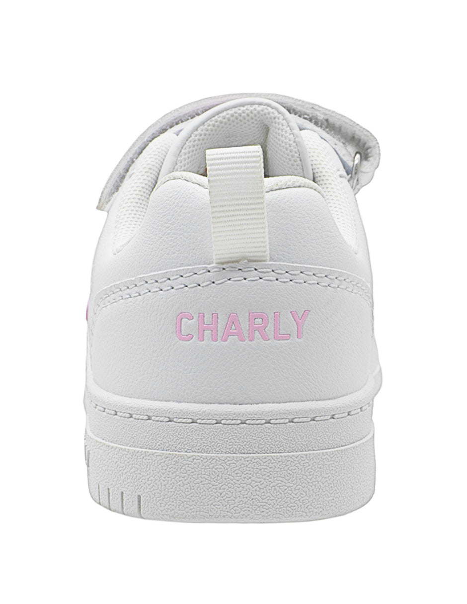 Tenis Escolar Choclo Blanco Niña Charly