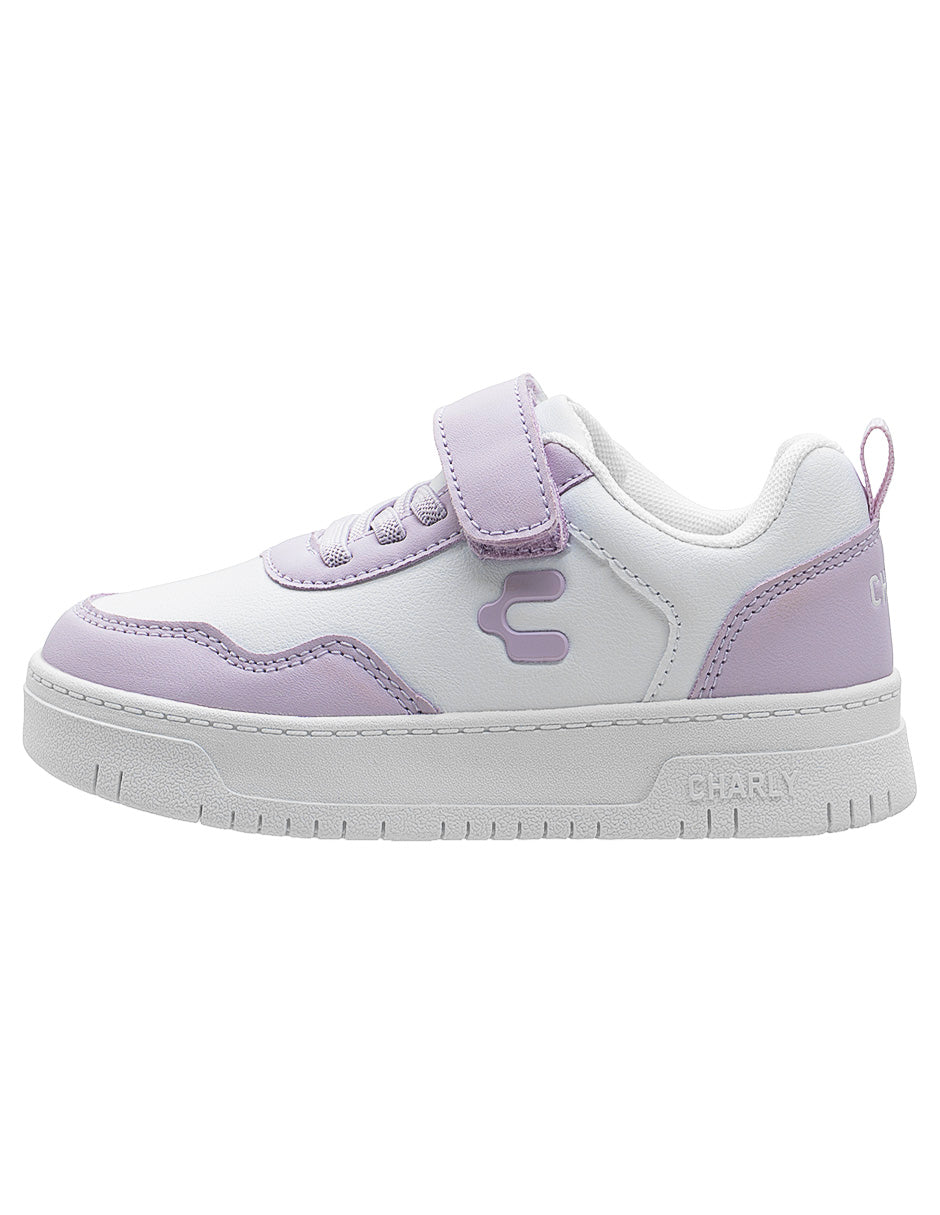 Tenis Sneakers Urbano Rosa Lila Charly