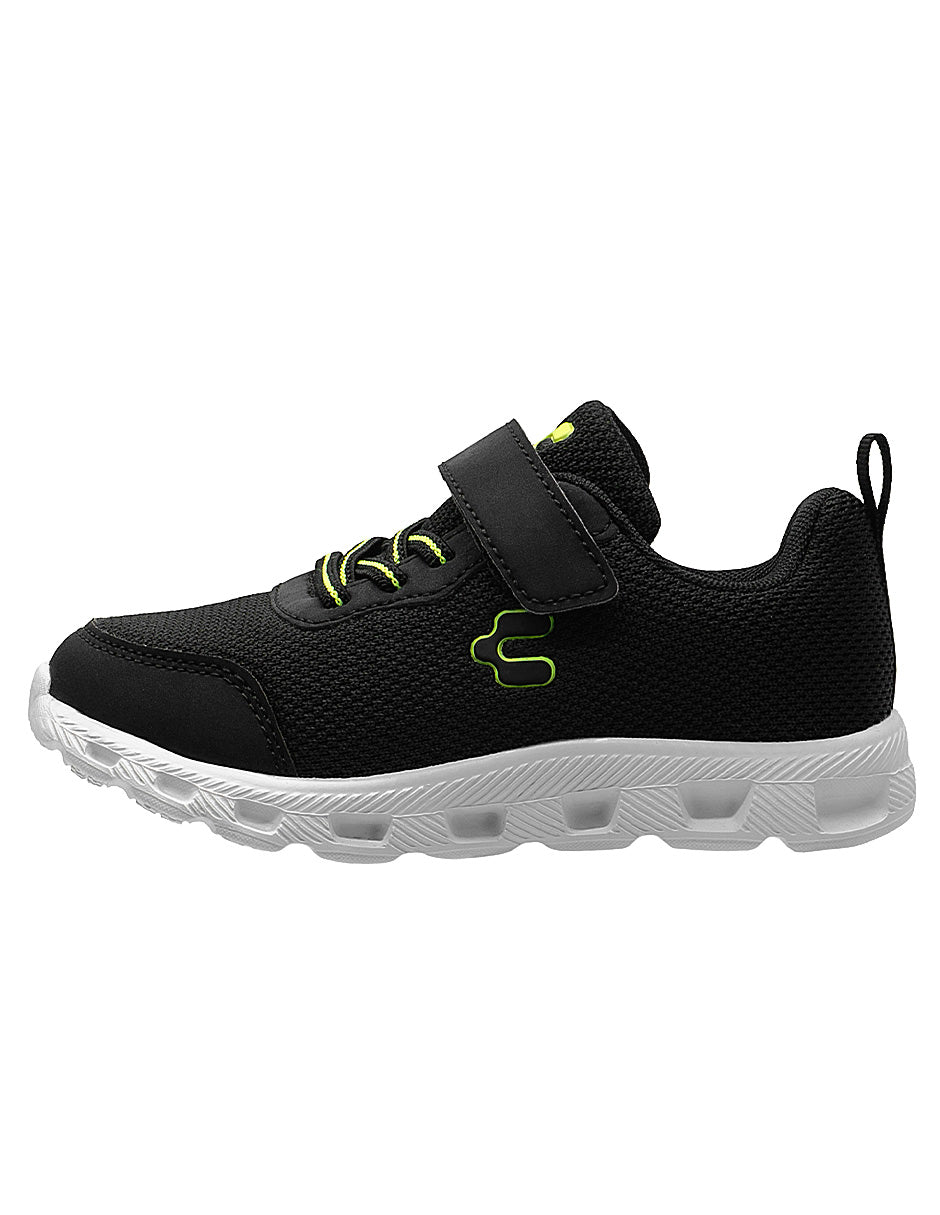 Tenis Negro Limón Deportivos Niño Charly