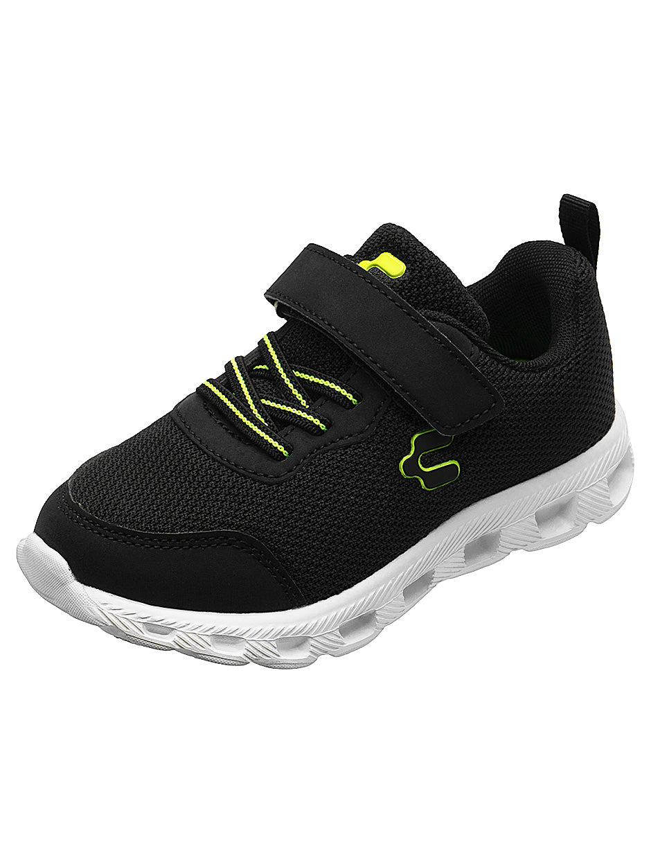 Tenis Negro Limón Deportivos Niño Charly