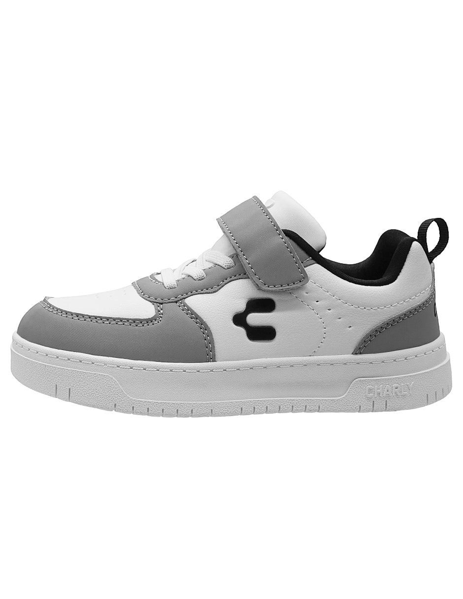 Tenis Charly Urbanos Blanco Gris Niños