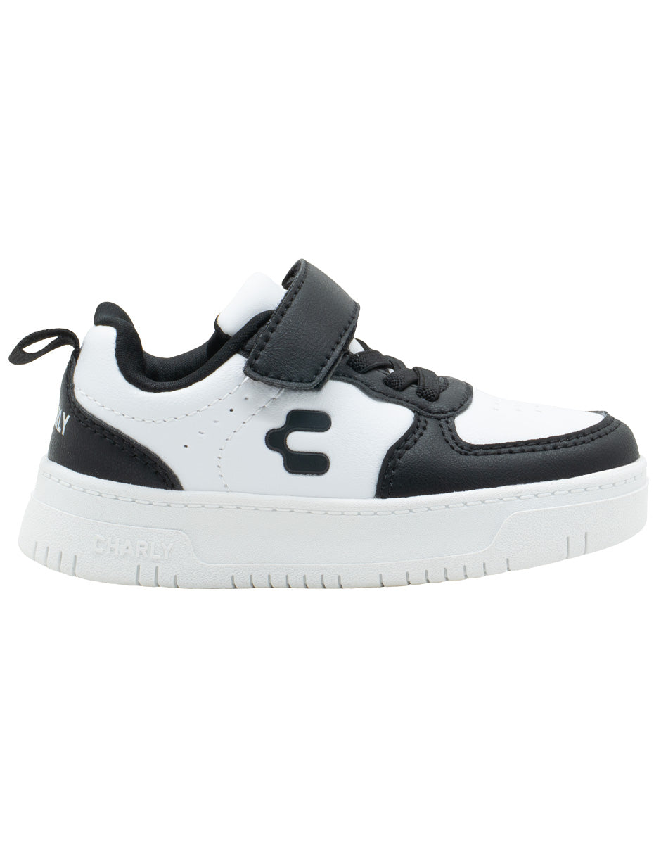 Tenis Charly Urbanos Blanco Negro Niños