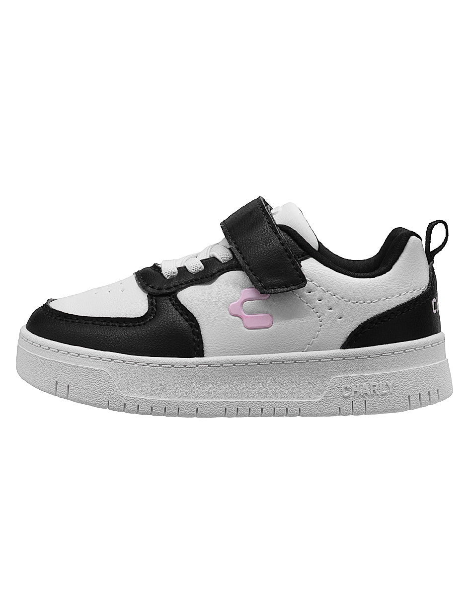 Tenis Urbano Choclo  Blanco Negro Niña Charly®