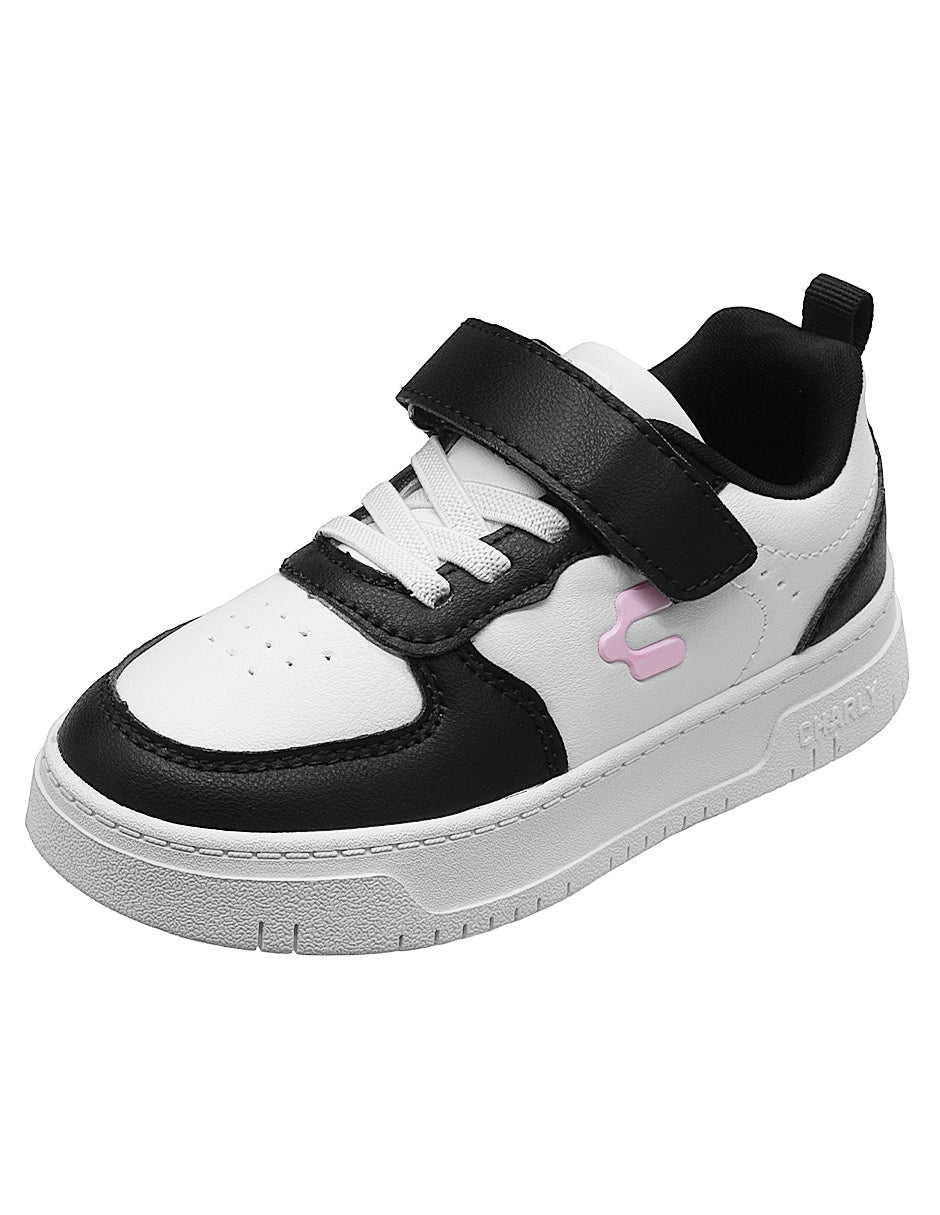 Tenis Urbano Choclo  Blanco Negro Niña Charly®