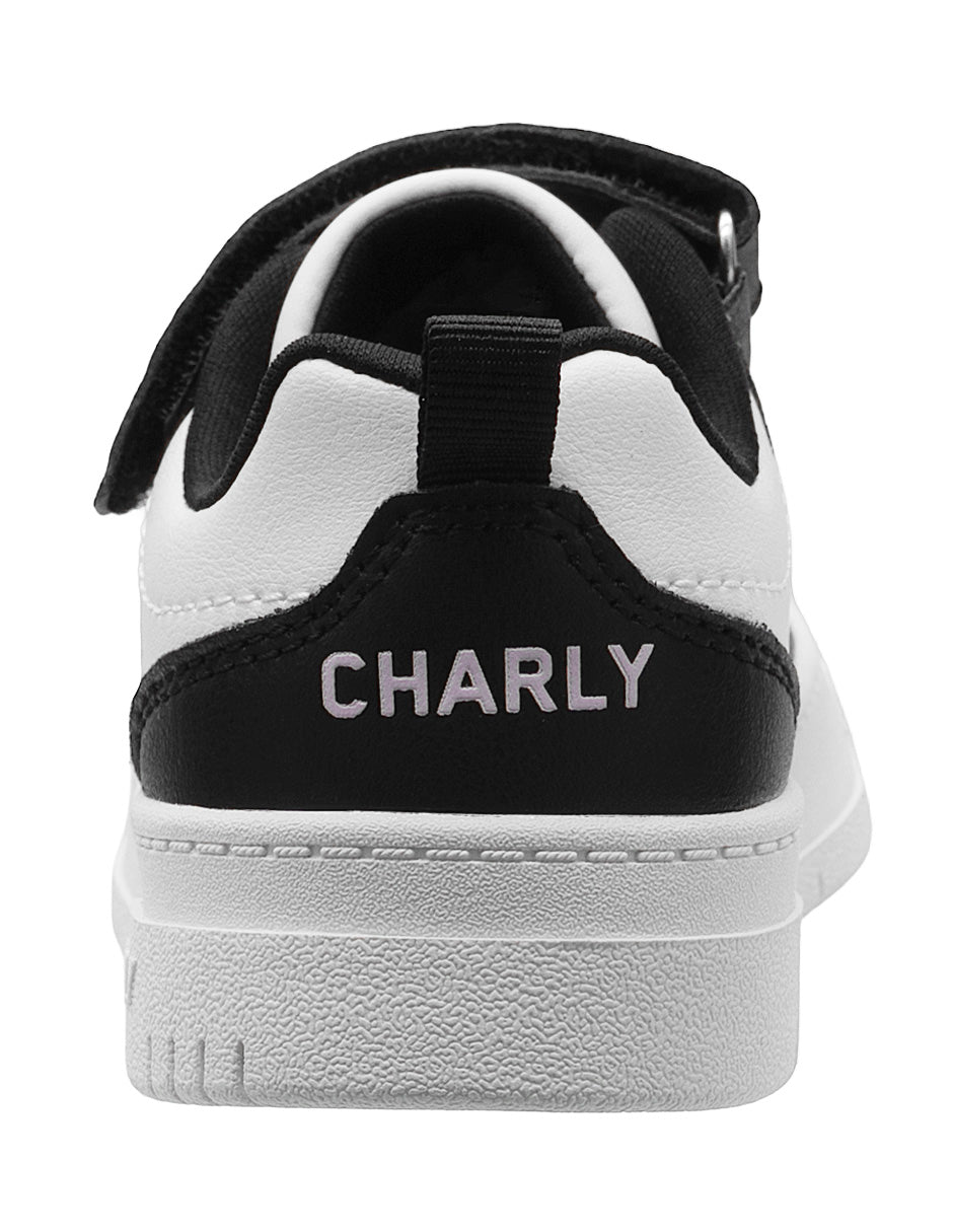 Tenis Urbano Choclo  Blanco Negro Niña Charly®
